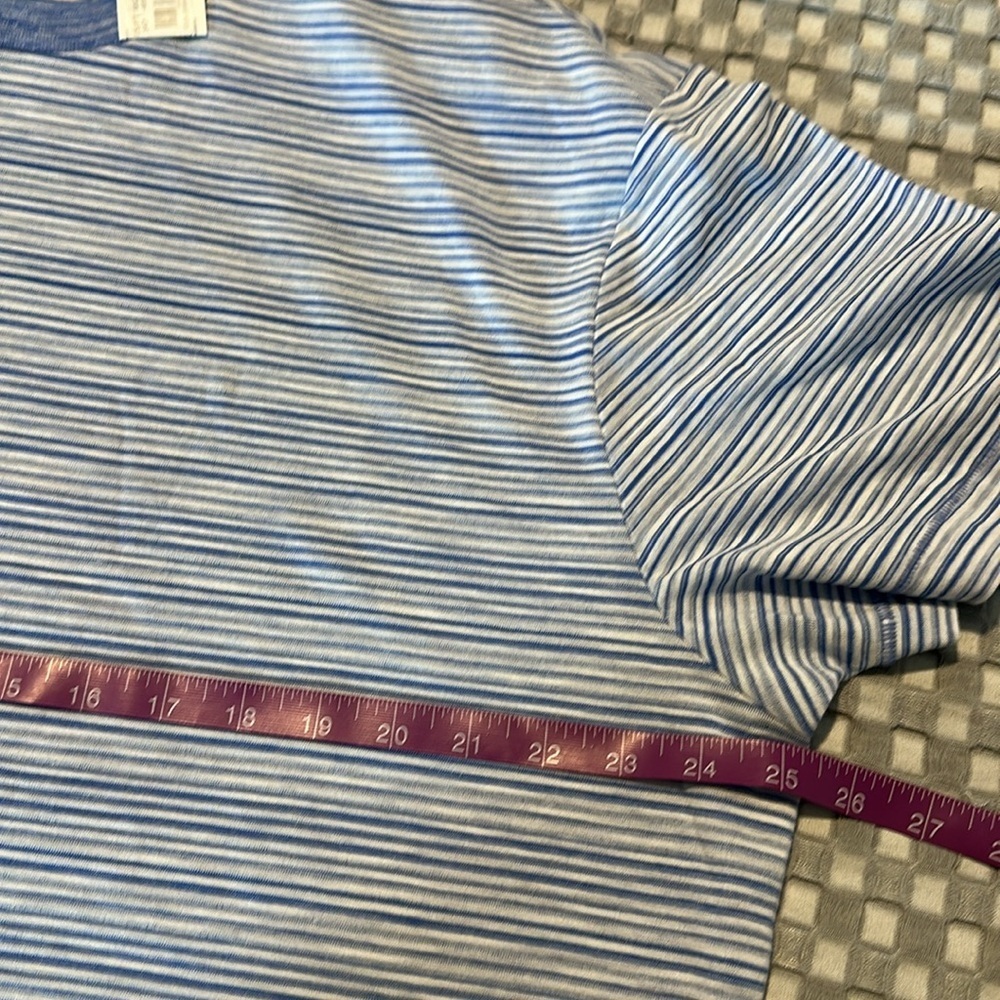 Daniel Cremieux Blue and White Striped Tee - Picture 5 of 6